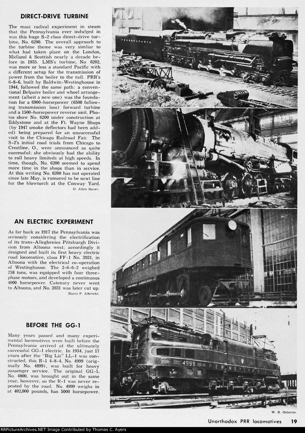 "PRR Ventures In Locomotives," Page 19, 1949